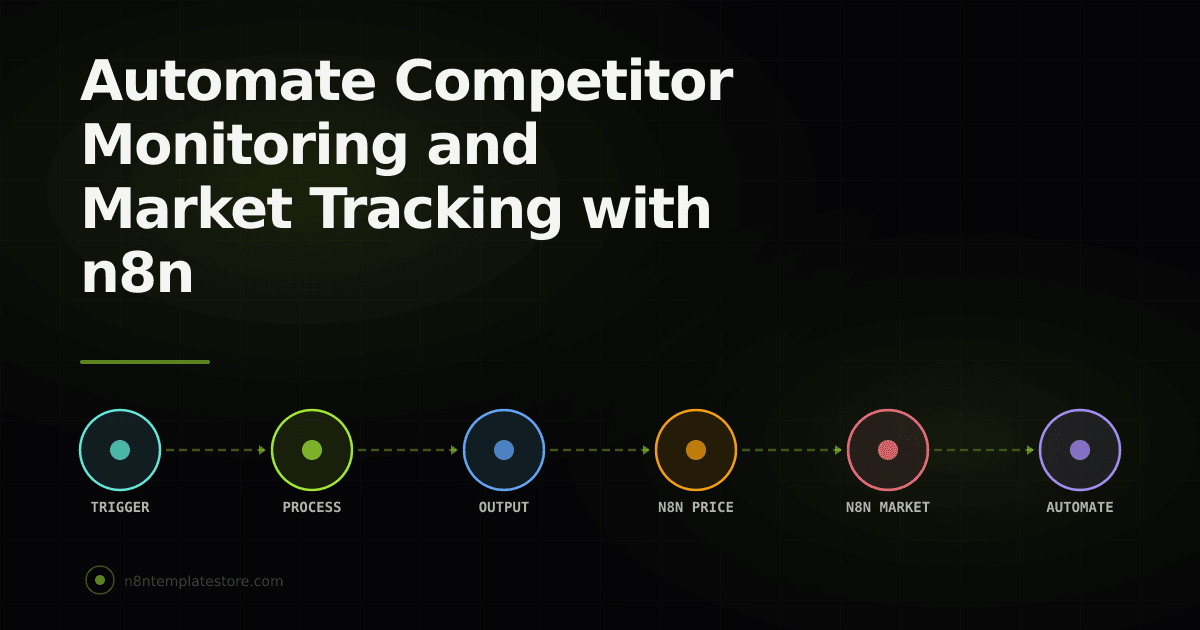 Automate Competitor Monitoring and Market Tracking with n8n