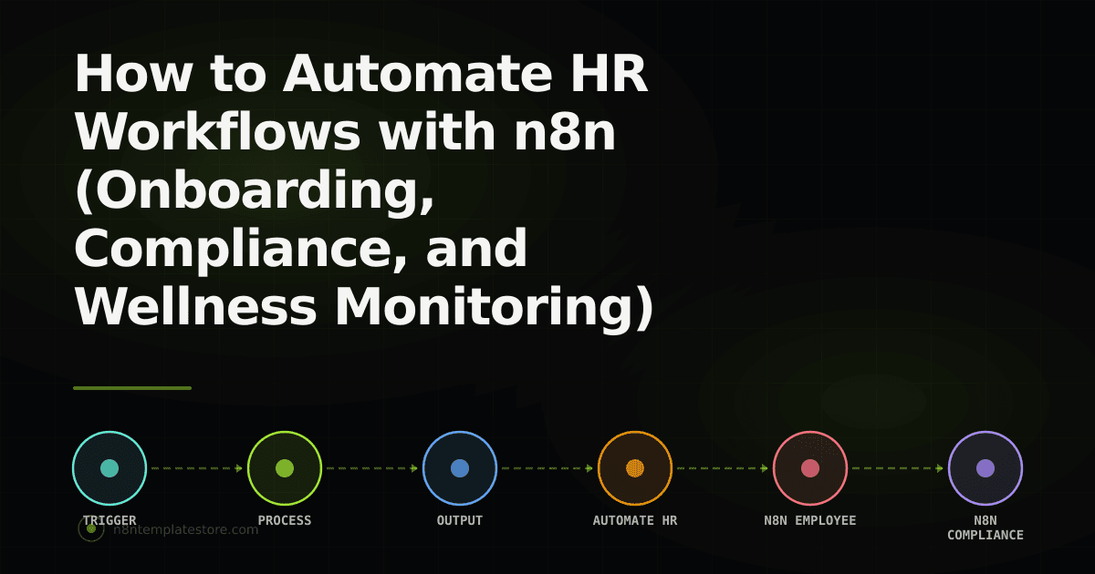 How to Automate HR Workflows with n8n (Onboarding, Compliance, and Wellness Monitoring)