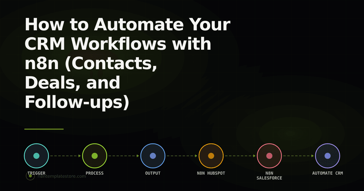 How to Automate Your CRM Workflows with n8n (Contacts, Deals, and Follow-ups)