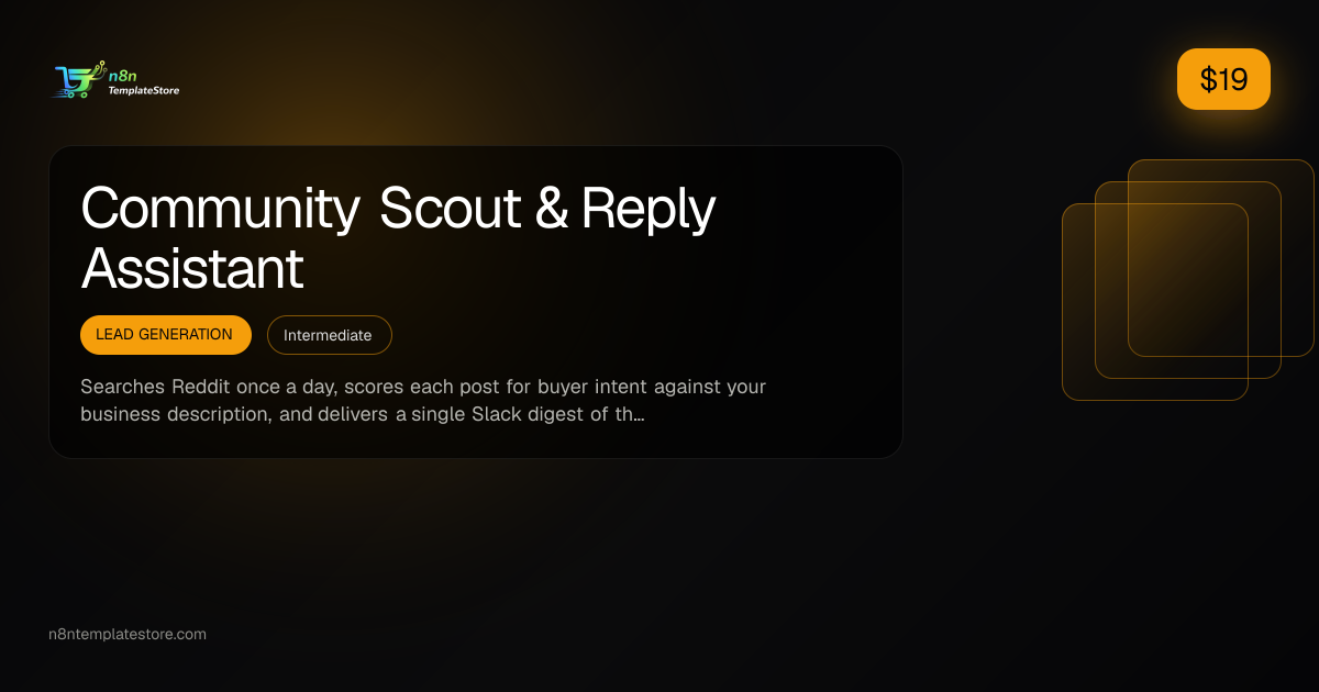 Community Lead Scout for n8n | n8n Template Store